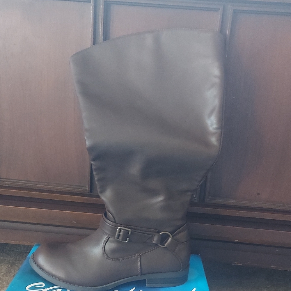 Easy Street Dark Brown Over the Knee Boots